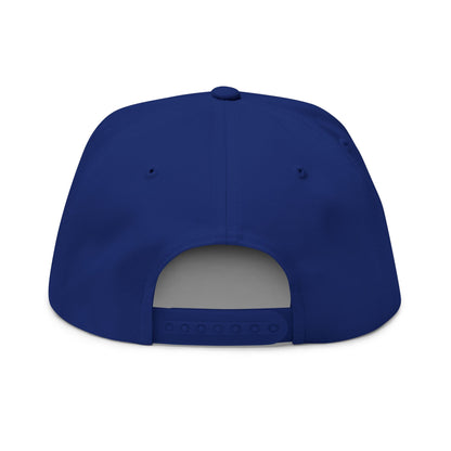 Slug Life Embroidered Flat Bill Cap | Gothic White Text Snapback