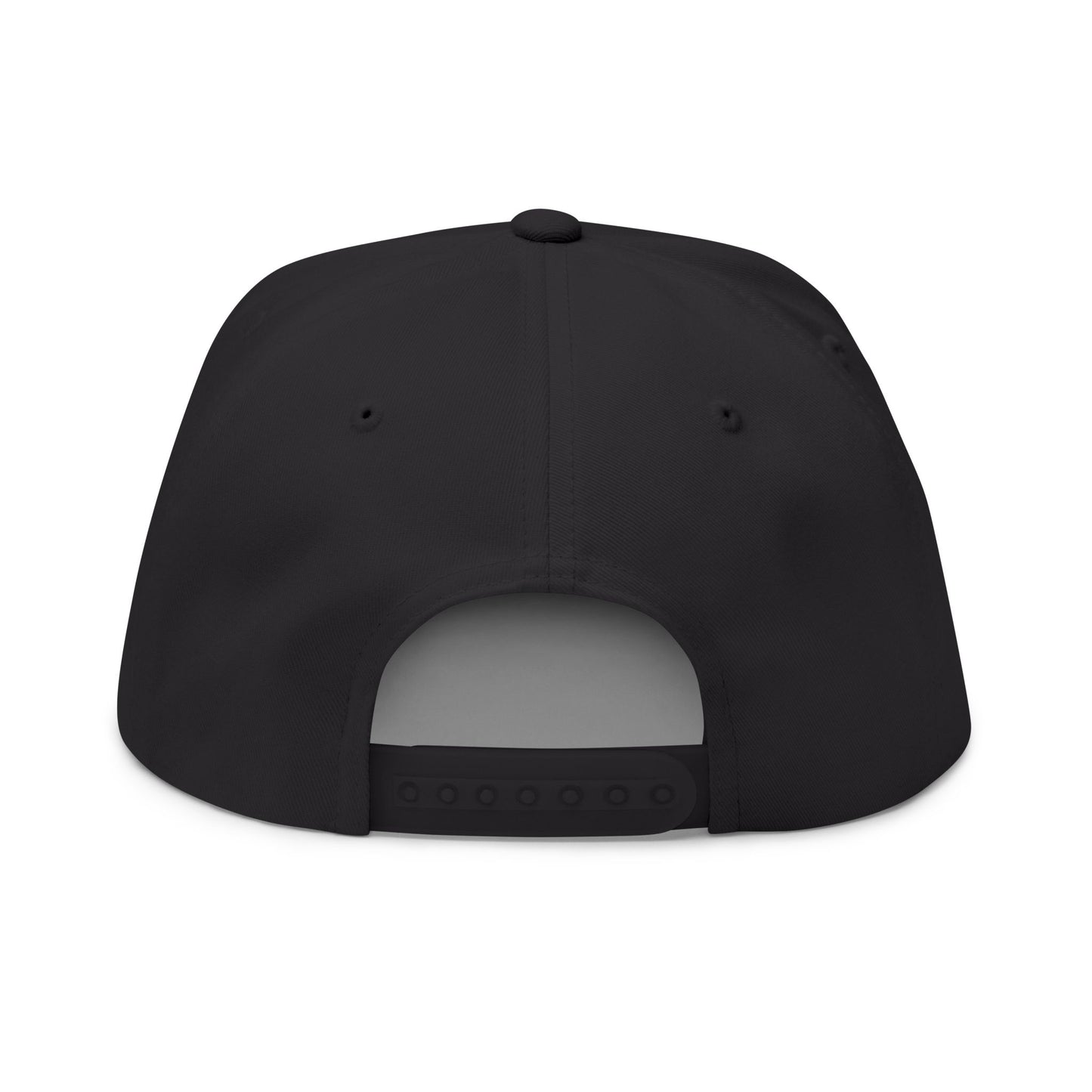 Slug Life Embroidered Flat Bill Cap | Gothic White Text Snapback